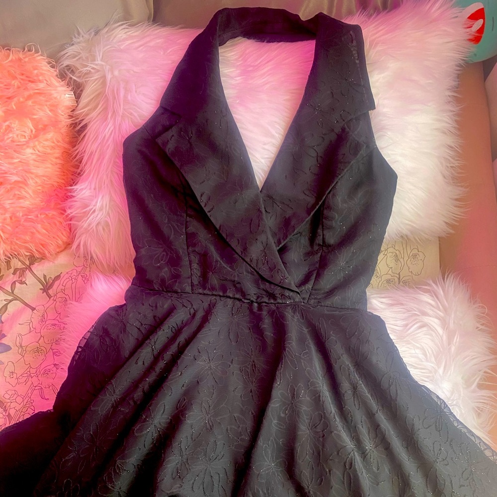 Collared floral print dress